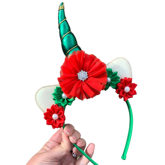 Red and Green Unicorn Headband