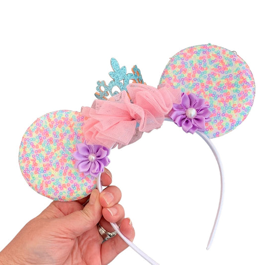 Confetti Crown Princess Mouse Ear Headband