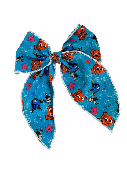 Orange Fish Hair Bow