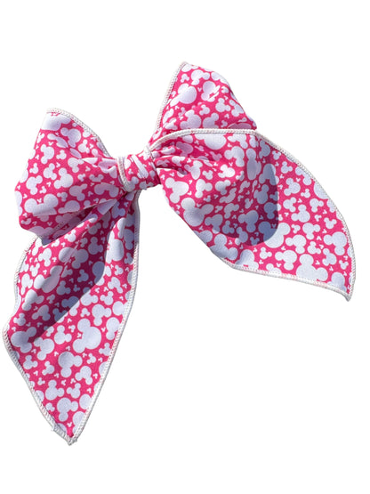 Hot Pink Mouse Hair Bow