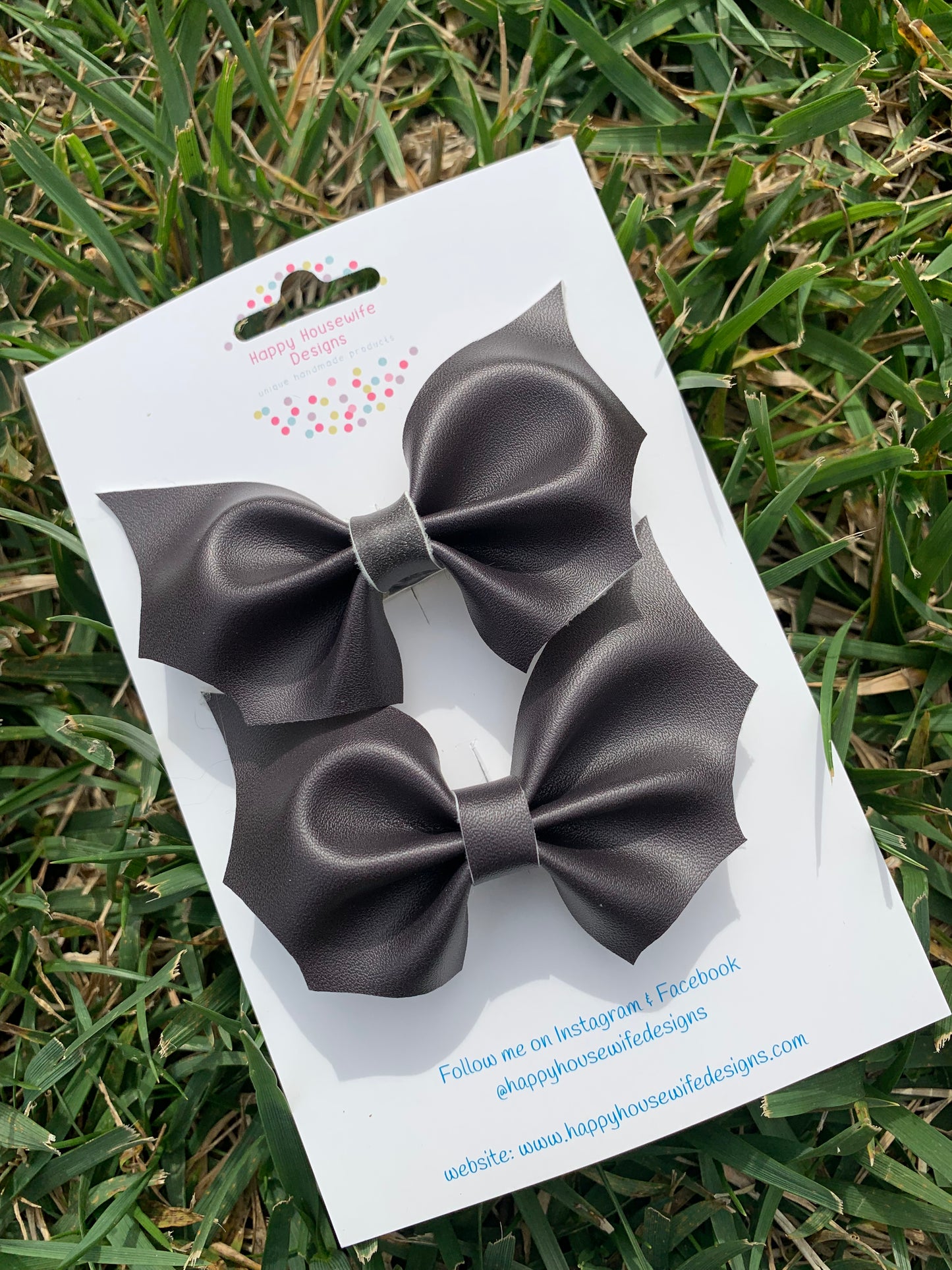 Faux Leather Halloween Bow Collection