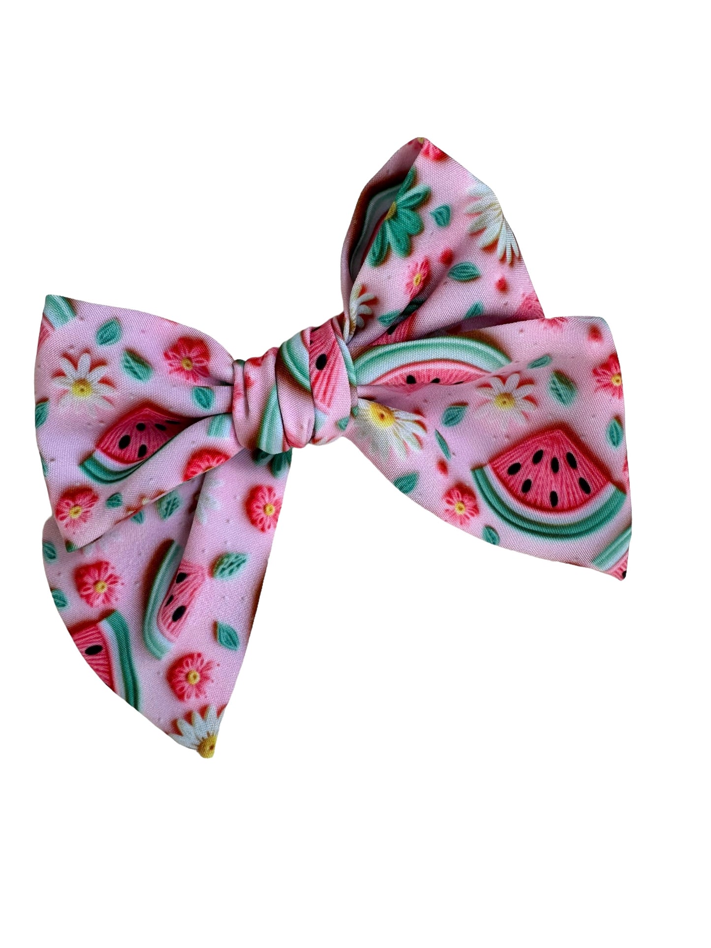 Pink Watermelon Hair Bows