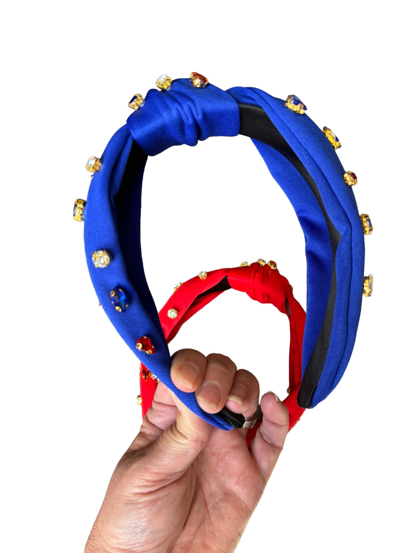 Patriotic Rhinestone Tie Knot Headbands