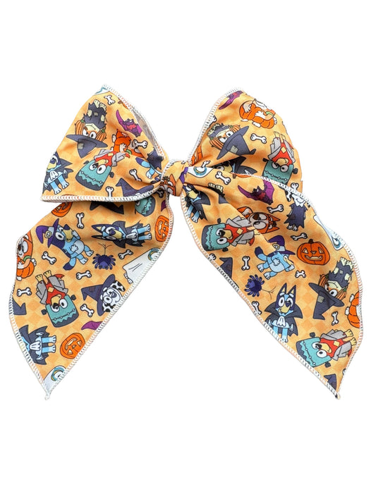 Blue Dog Halloween Hair Bows