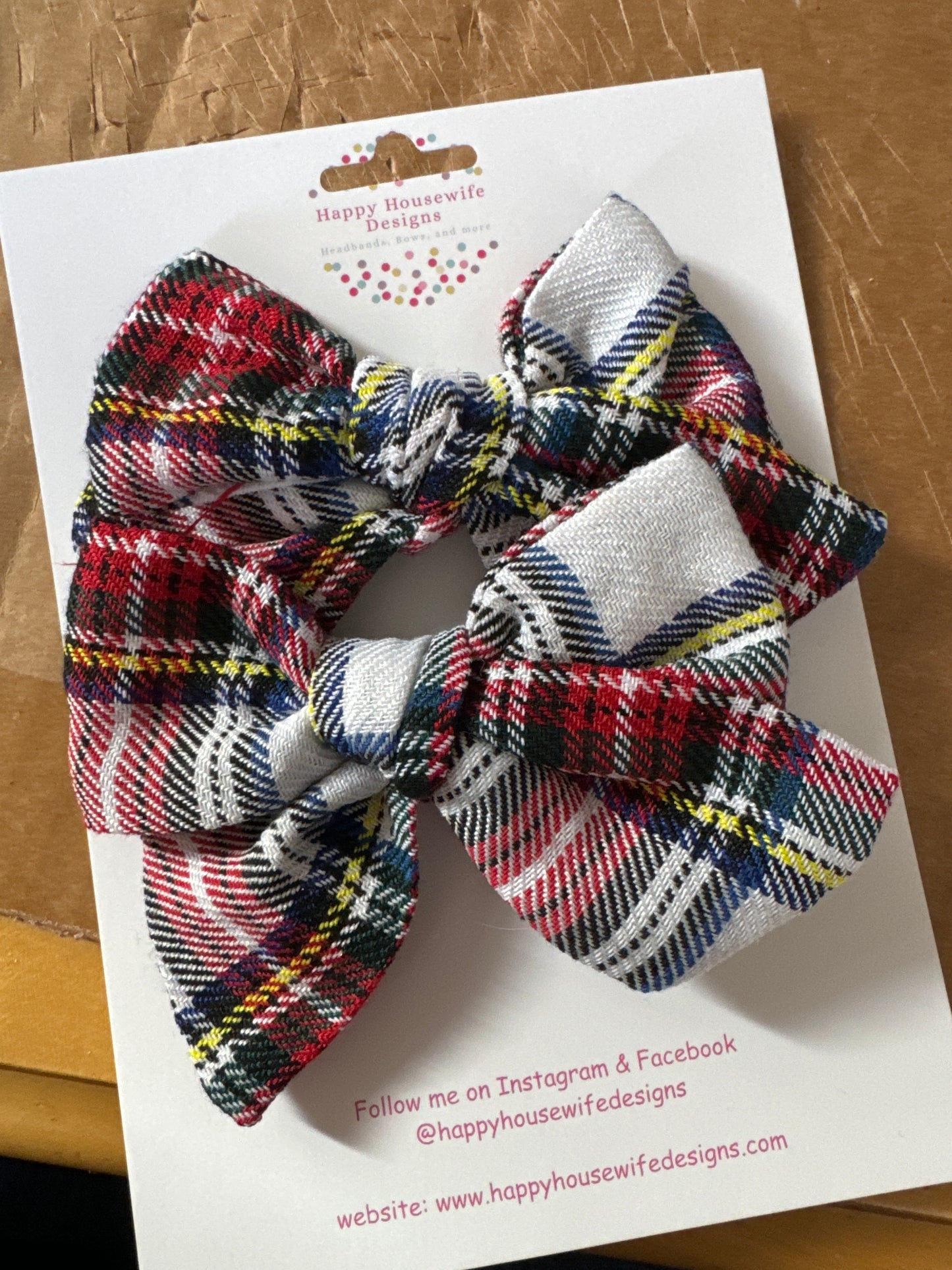 Flannel Plaid Hair Bow