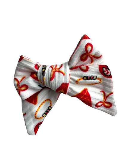 KC TS Football Hair Bows