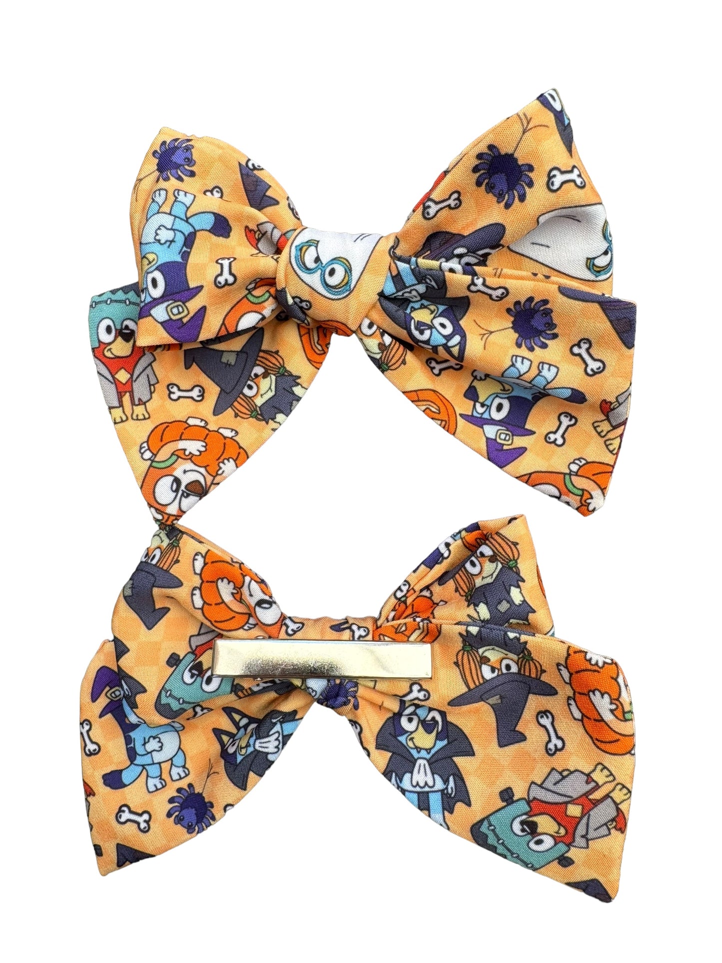 Blue Dog Halloween Hair Bows