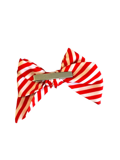 Candy Cane Orange Dog Hair Bow