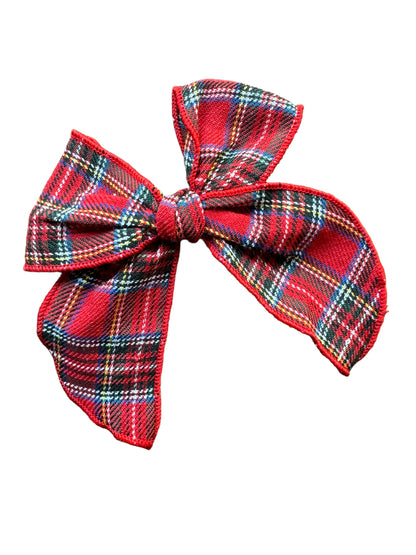 Flannel Plaid Hair Bow