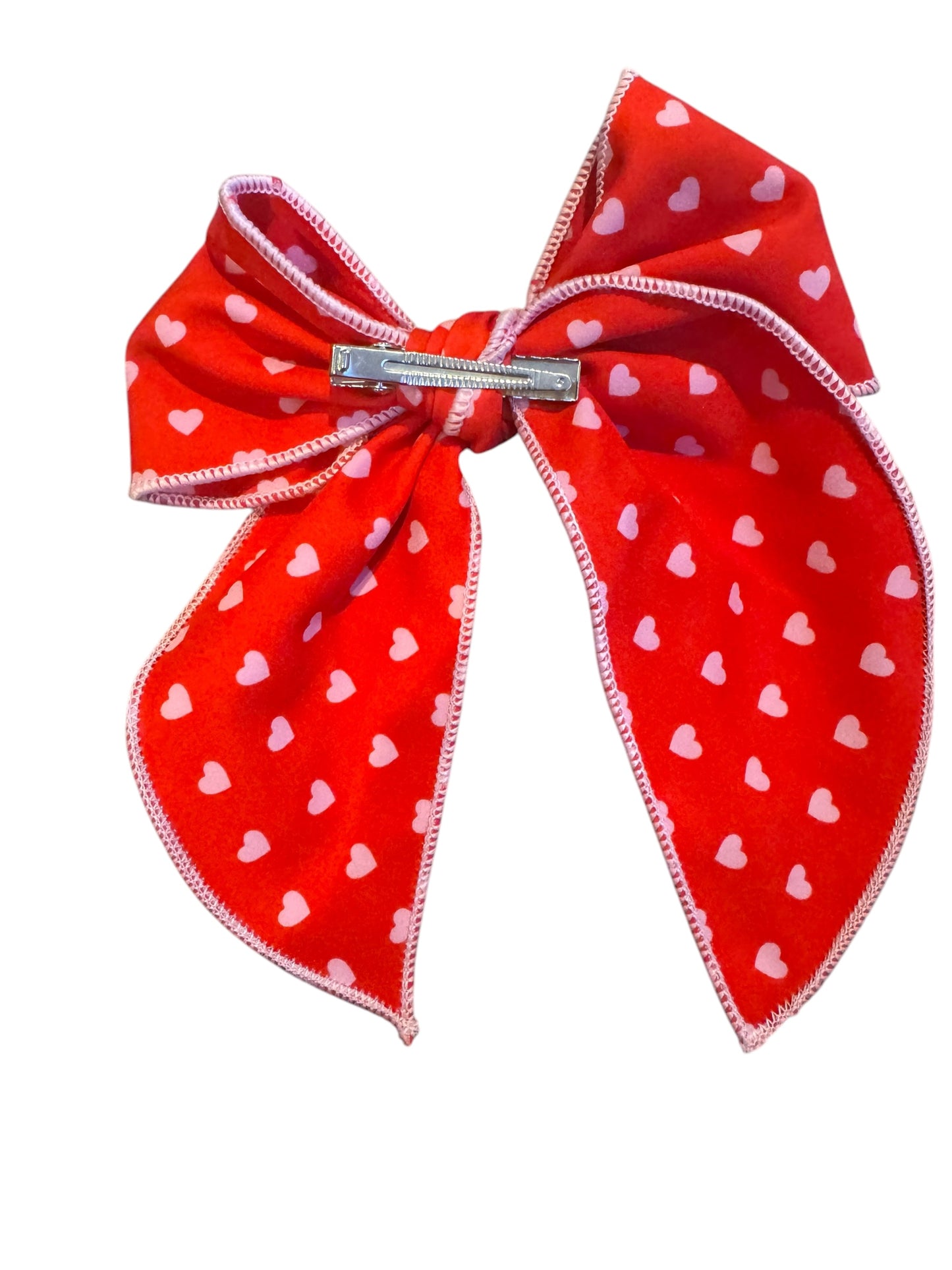 *Red and Pink Hearts Hair Bows