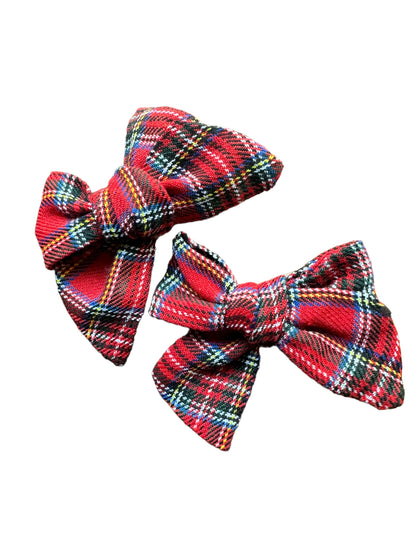 Flannel Plaid Hair Bow