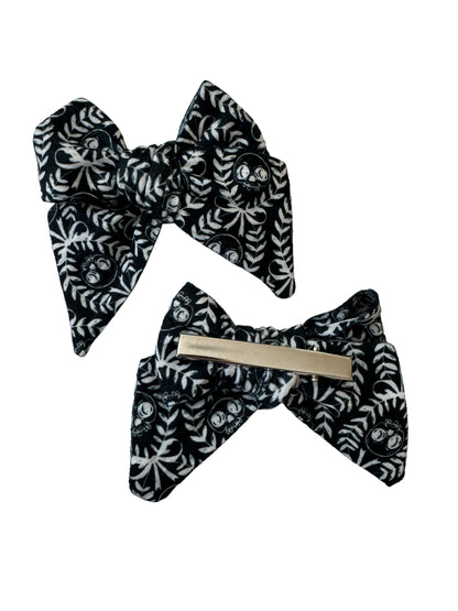 Black Skeleton Hair Bows