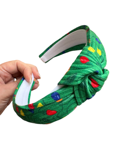 Green Tree Lights Headband