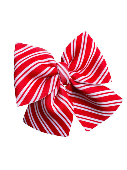 Candy Cane Bubble Hair Bow