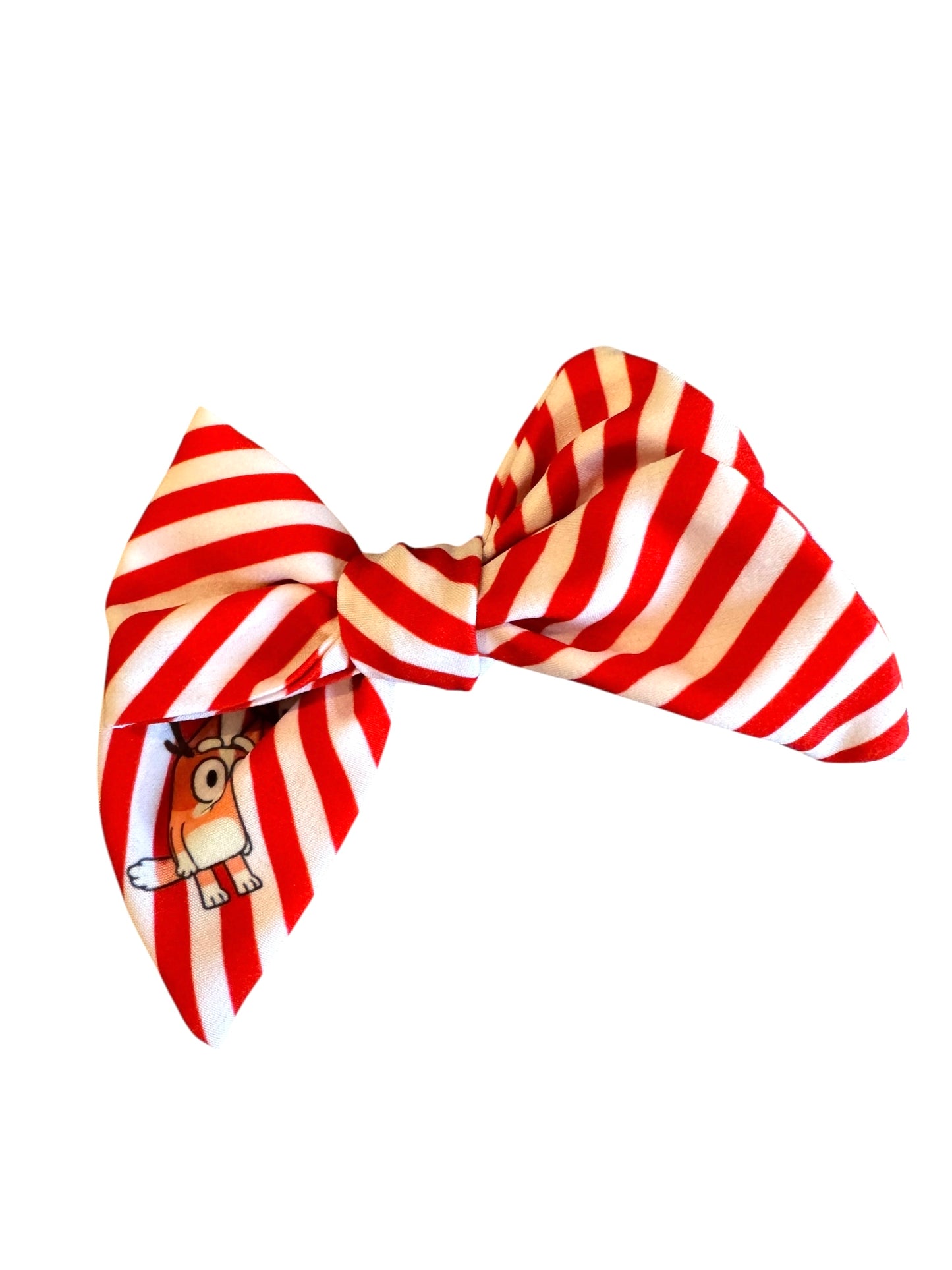 Candy Cane Orange Dog Hair Bow