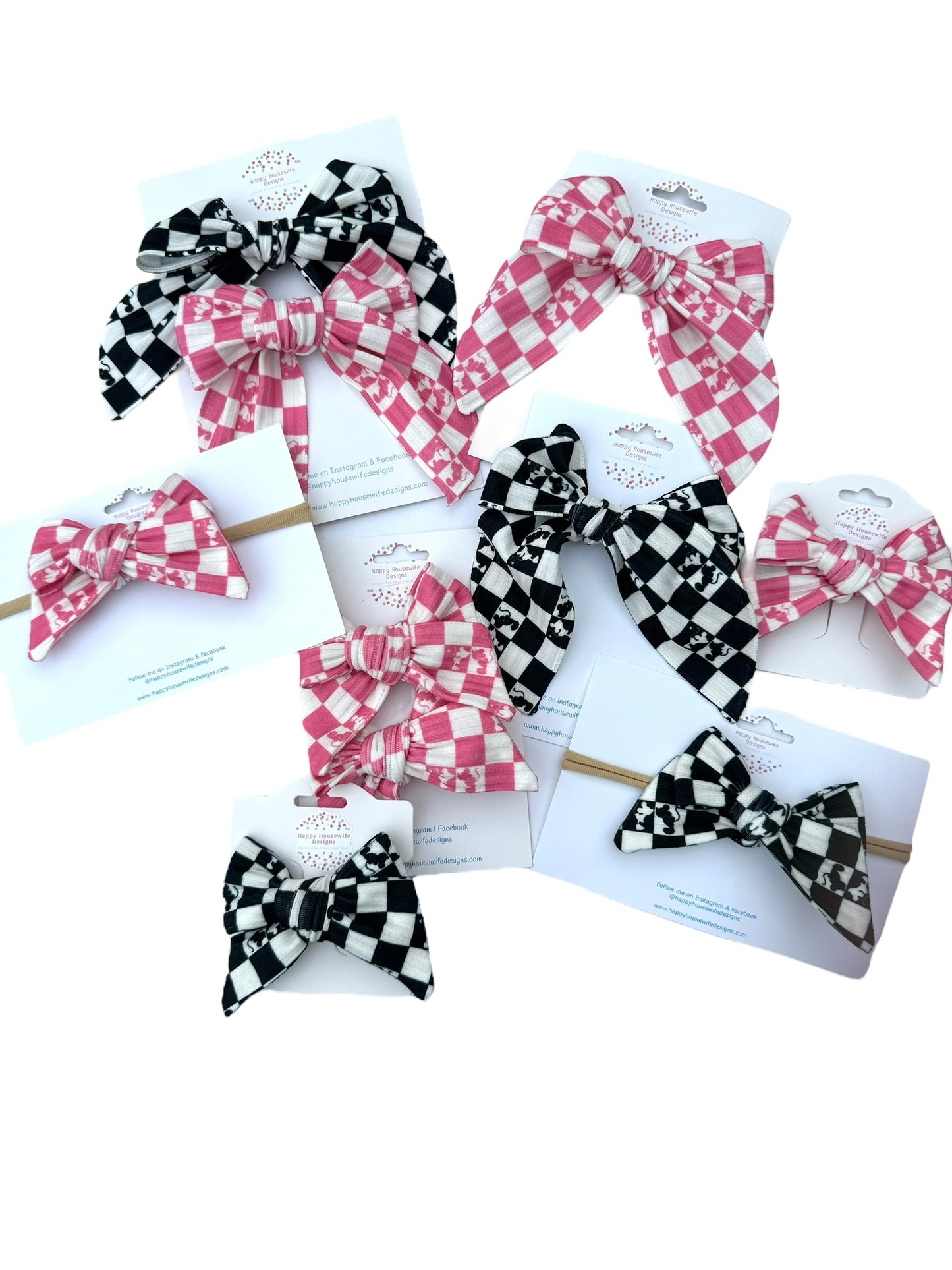 Pink Mouse Kiss Hair Bow