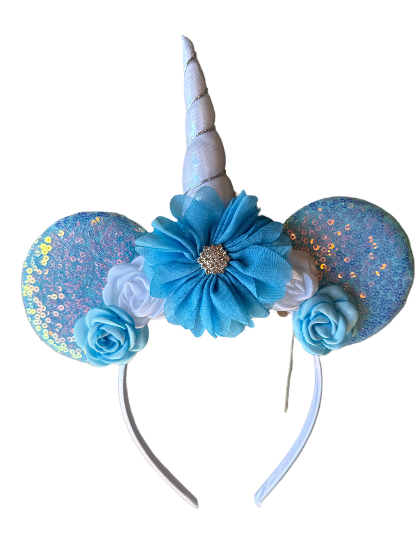 Snow Unicorn Mouse Ear Headband