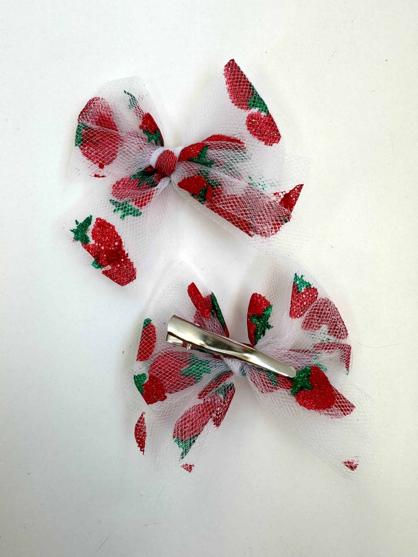 Tulle Strawberry Hair Bows