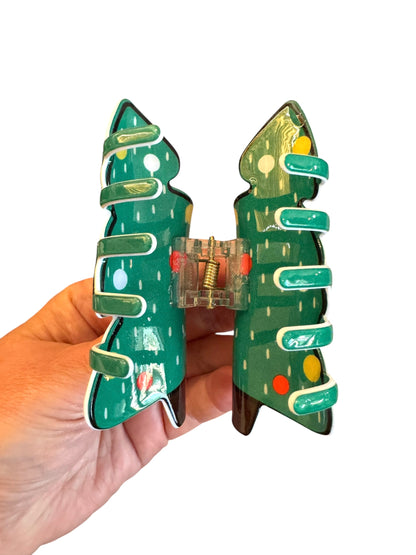 Christmas Tree Claw Clip