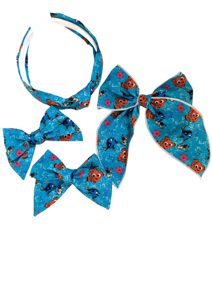 Orange Fish Hair Bow