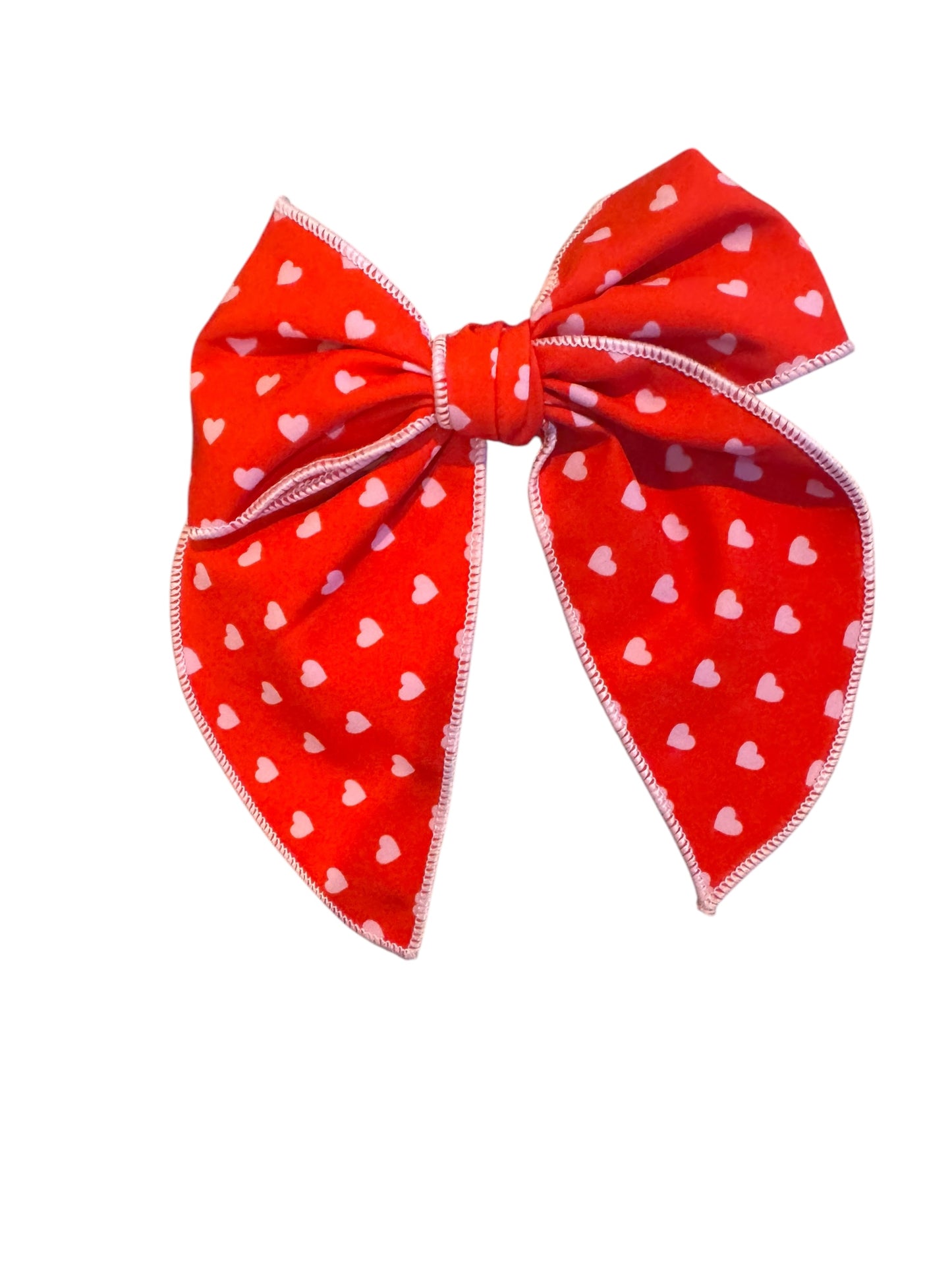 *Red and Pink Hearts Hair Bows