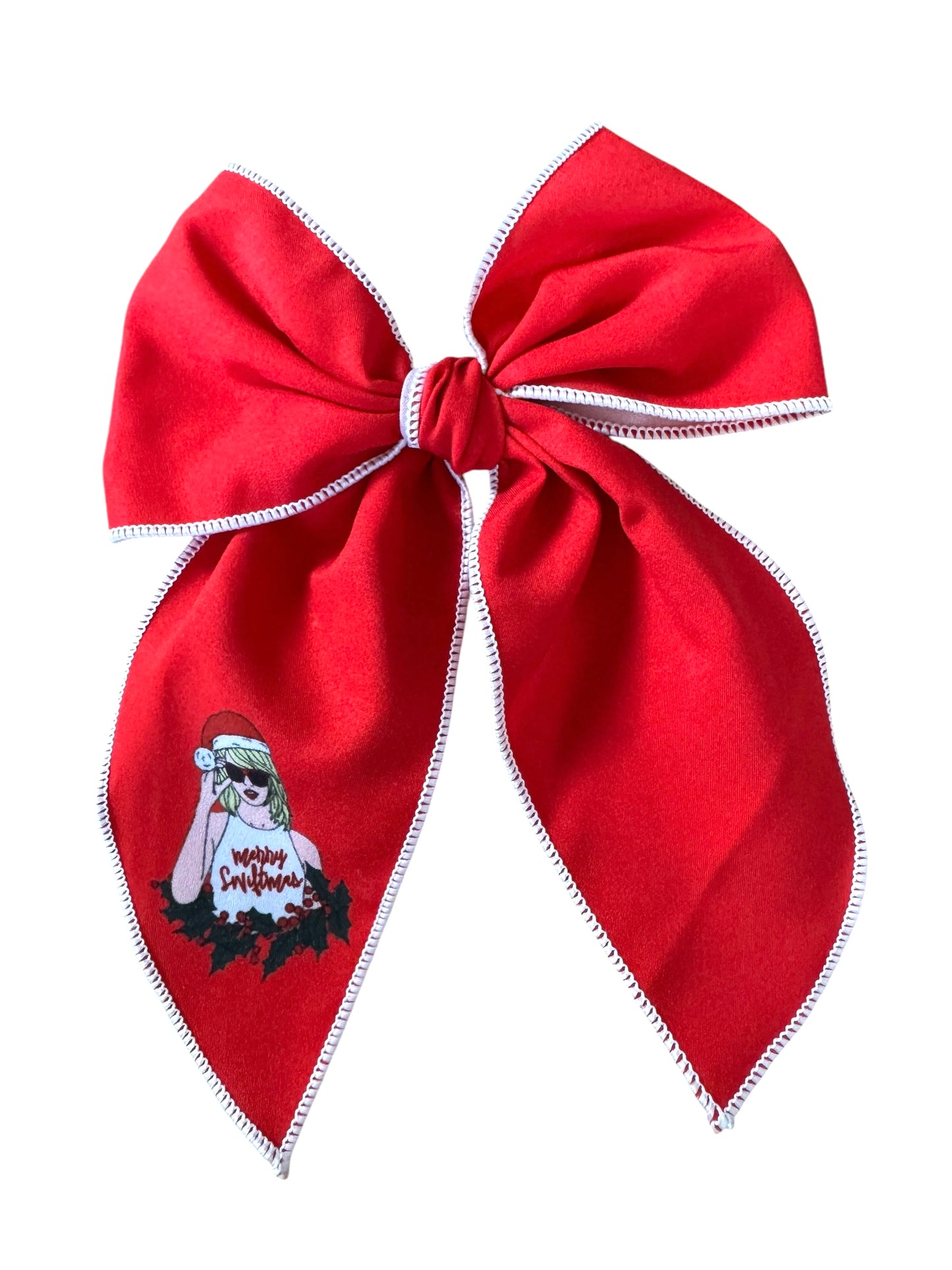 Red Swiftmas Hair Bows