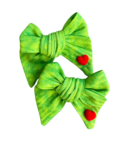 Mean Mr. Grinch Hair Bow