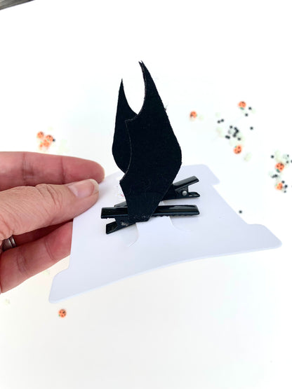 Black Bat Piggy Clips