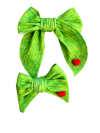 Mean Mr. Grinch Hair Bow