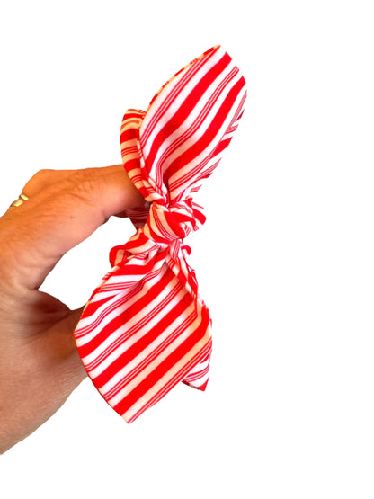 Candy Cane Bow Scrunchies