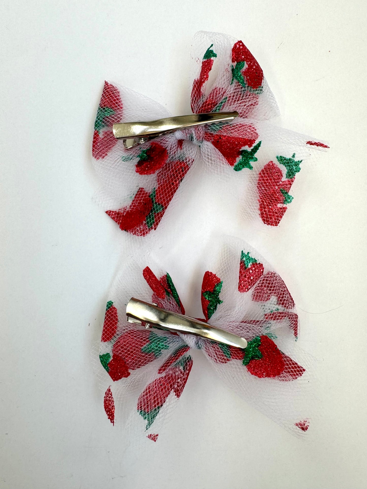 Tulle Strawberry Hair Bows