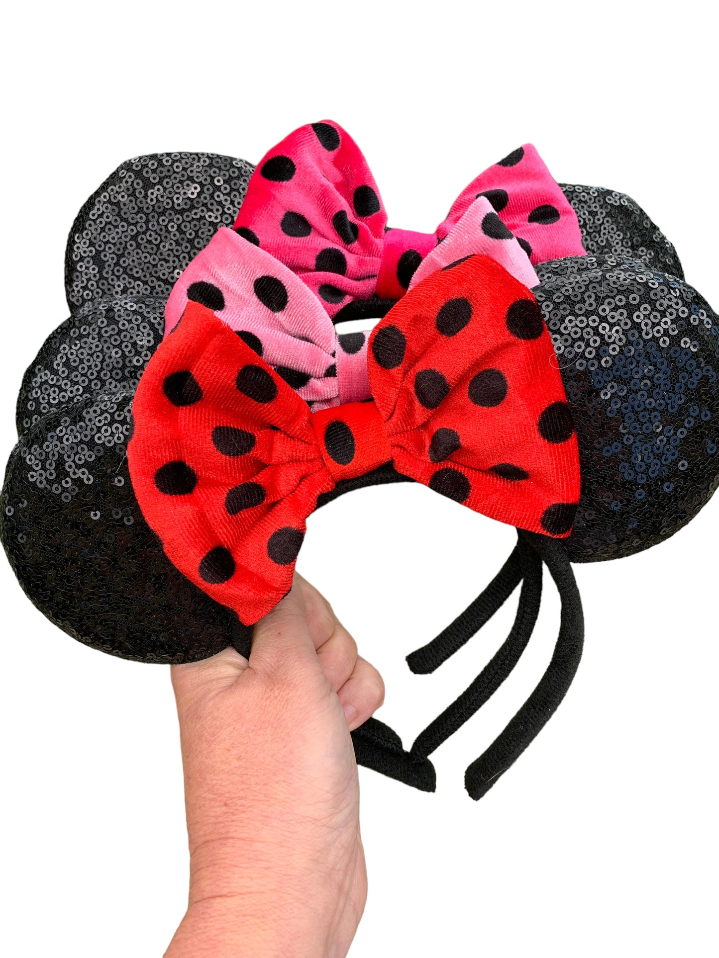 Polka Dot Mouse Ear Headband