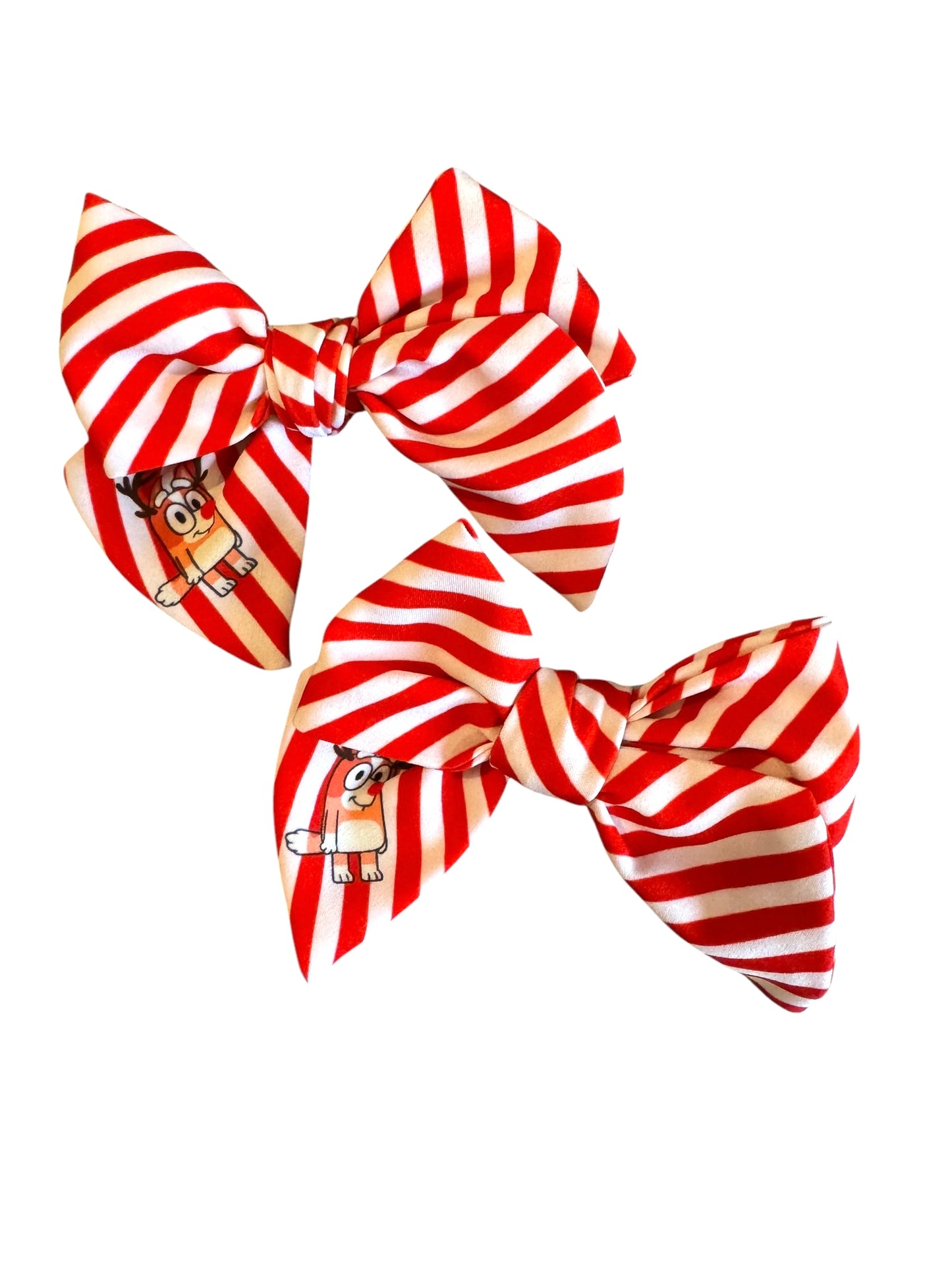 Candy Cane Orange Dog Hair Bow