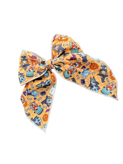 Blue Dog Halloween Hair Bows