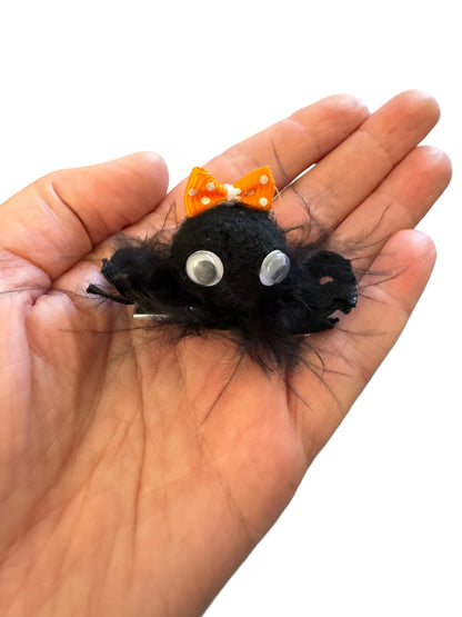 Fuzzy Spider Hair Clips