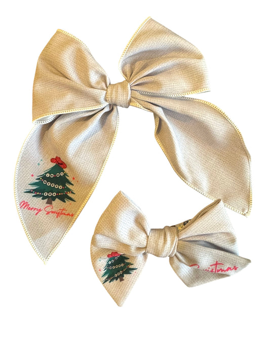 White Swiftmas Hair Bows