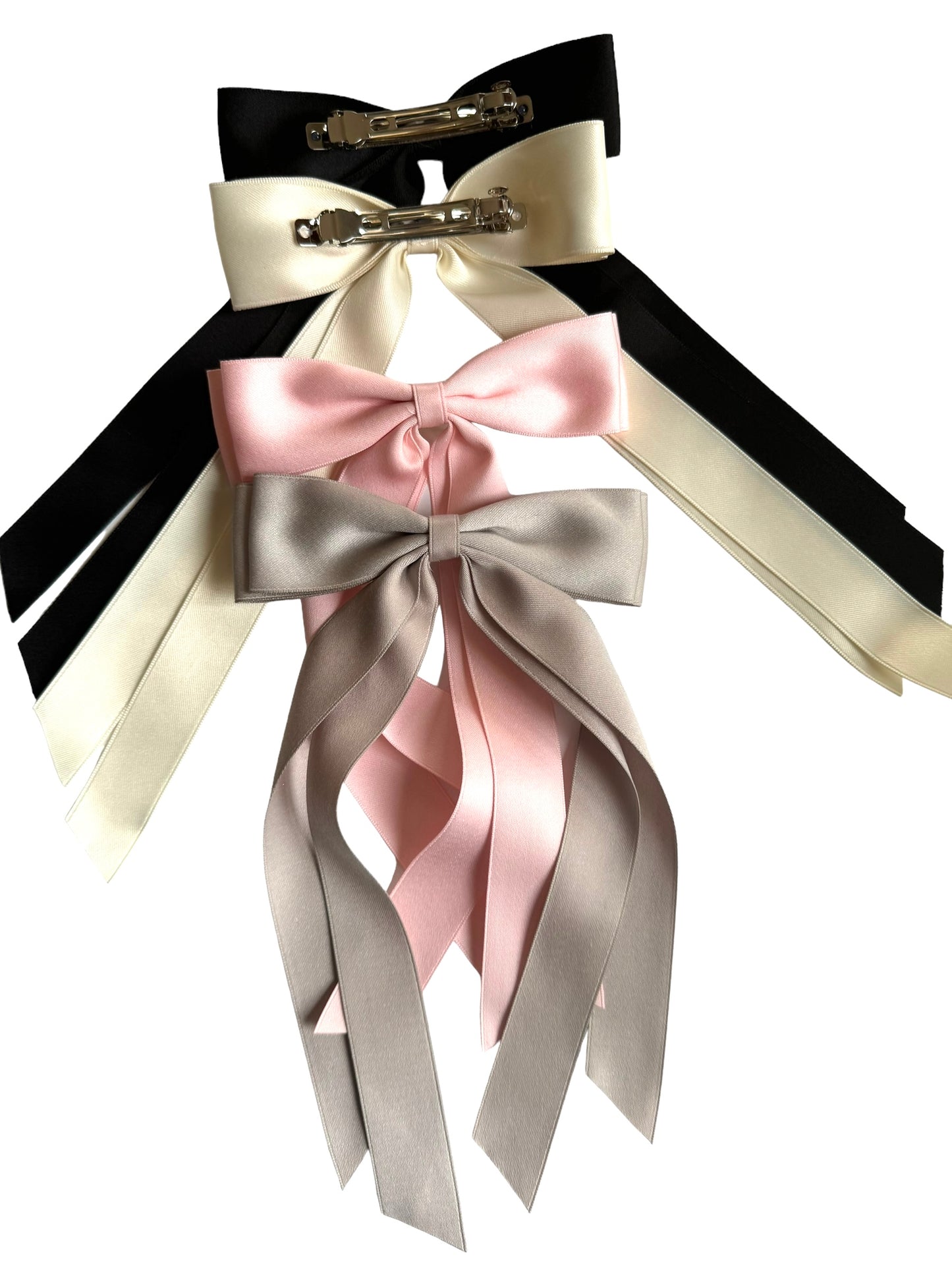 Double Satin Streamer Hair Bow