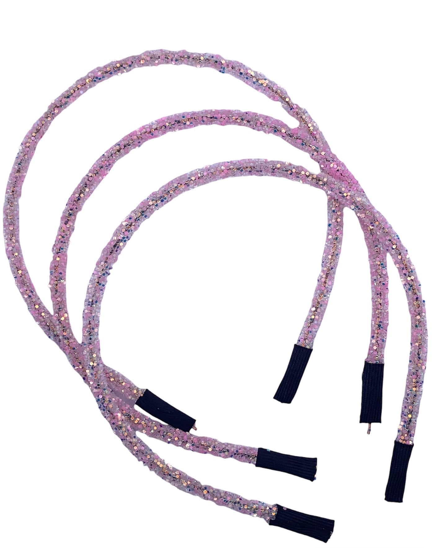pink glow in the dark glitter headband 