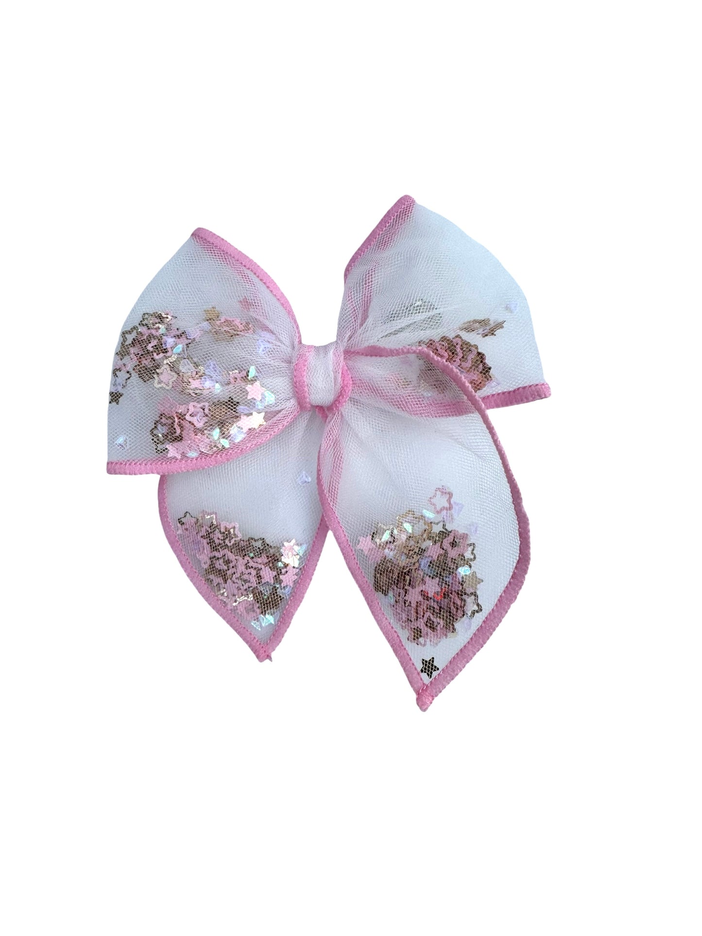 Pink Christmas Shaker Hair Bows