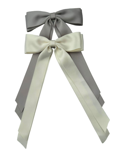 Double Satin Streamer Hair Bow