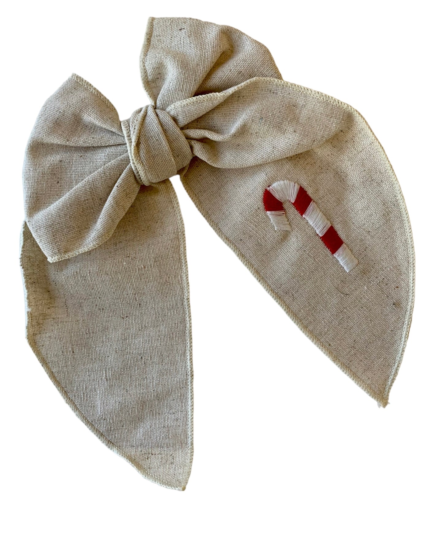 Linen Christmas Hair Bows