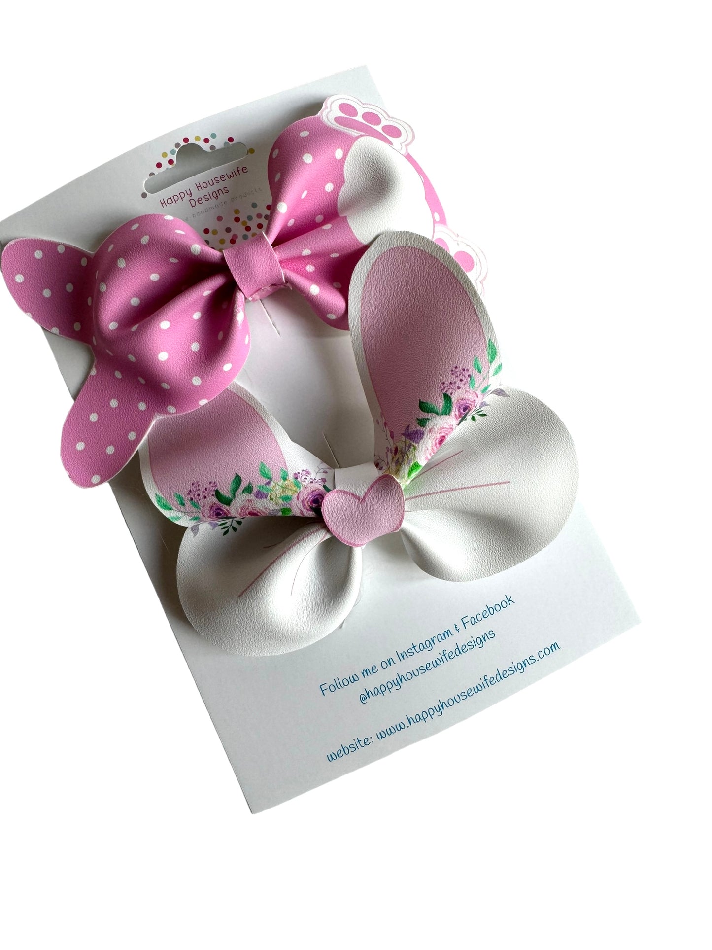 Sweet Bunny Faux Leather Bows