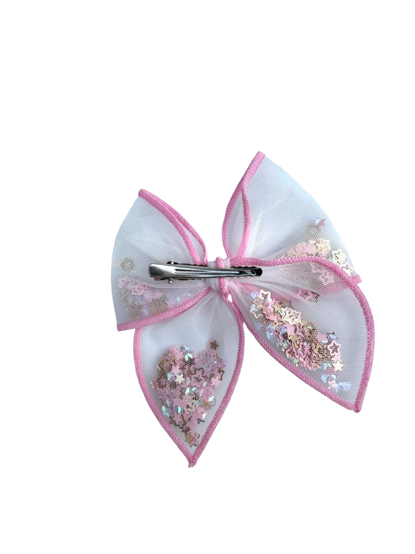 Pink Christmas Shaker Hair Bows