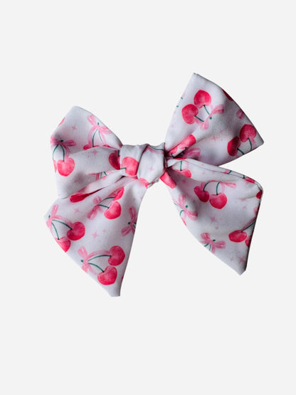 *Cherry Bow Hair Bows