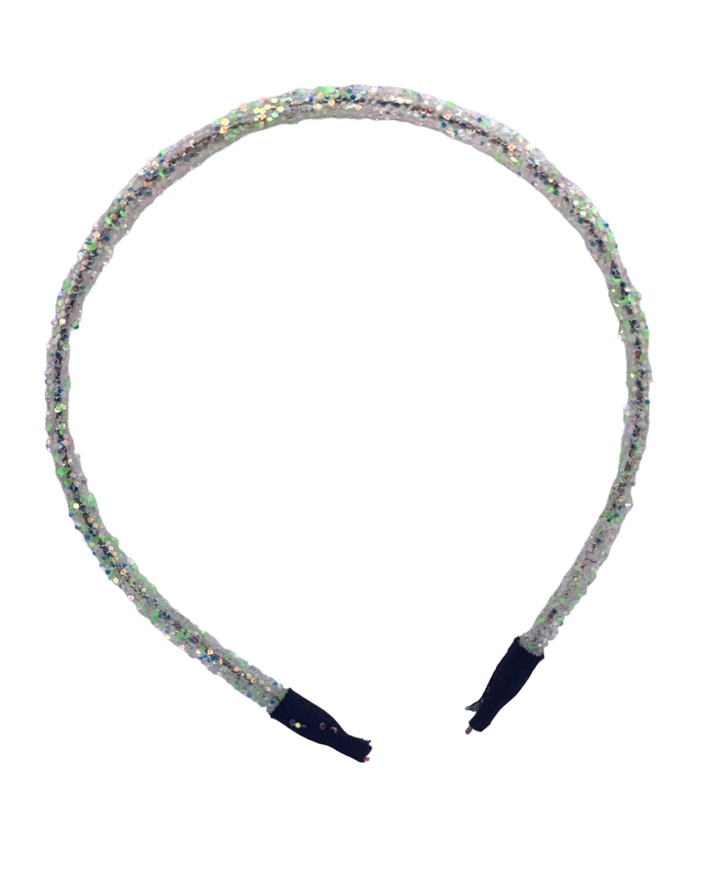 light green glitter glow in the dark headband 