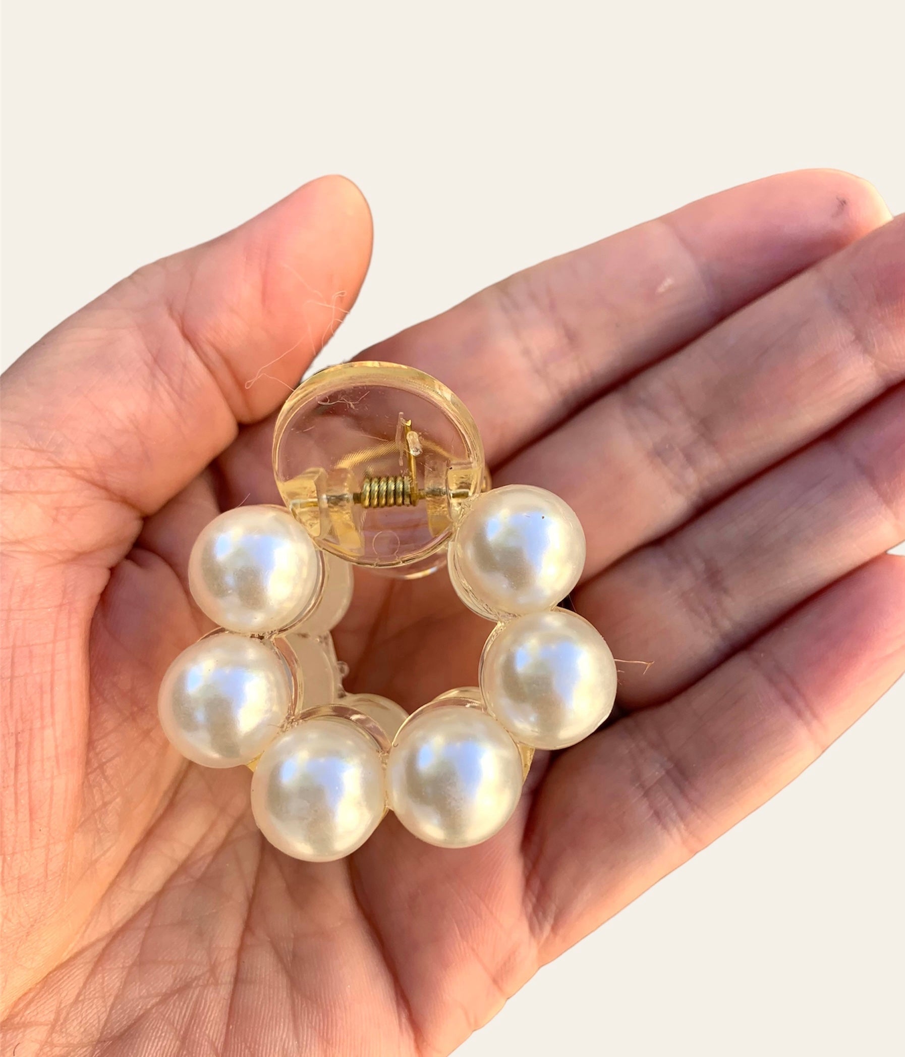 pearl claw clip for wedding 