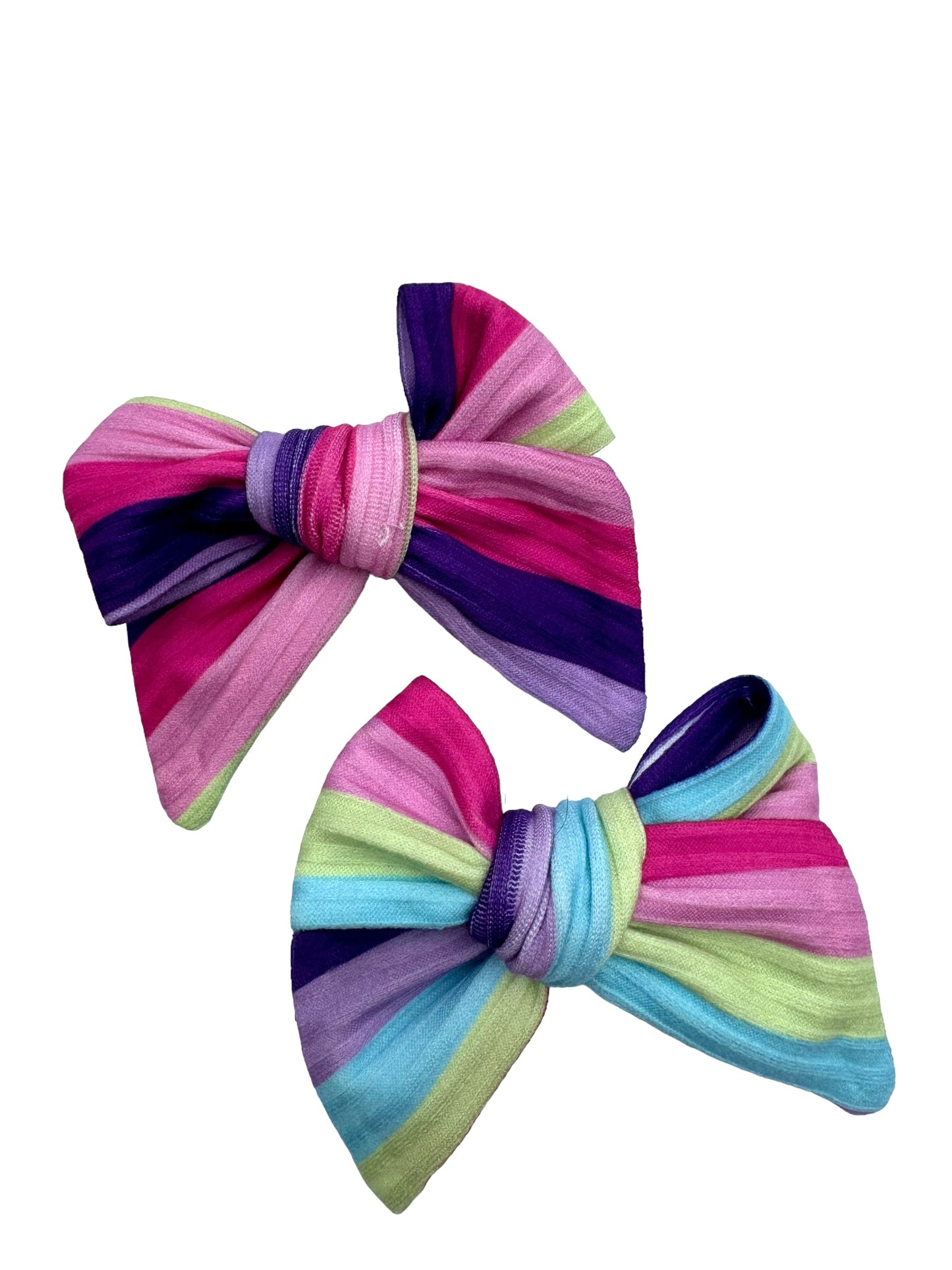 Bright Stripe Hair Bows