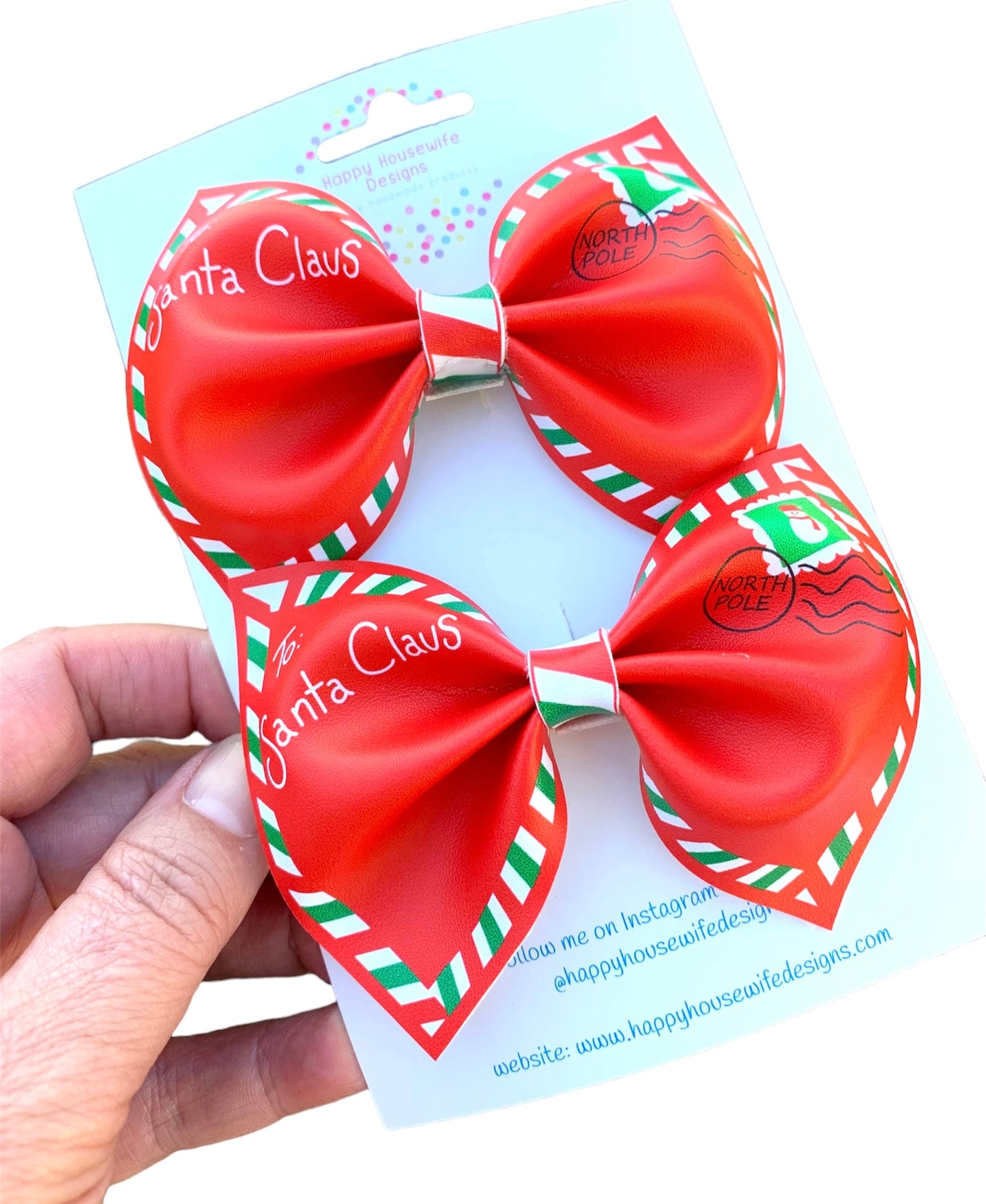 Faux Leather Christmas Bow Collection