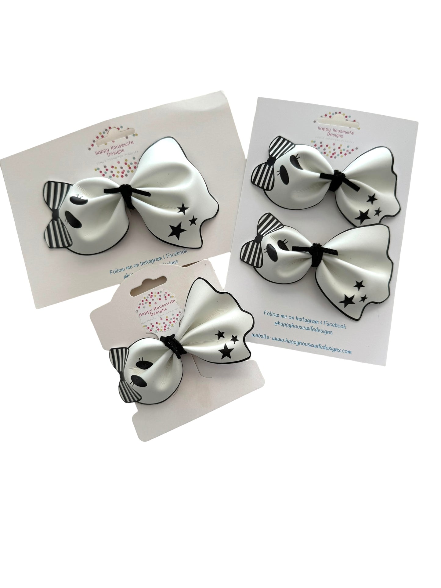 Cute Ghost Glow in the Dark Hair Bows