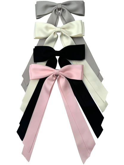 Double Satin Streamer Hair Bow